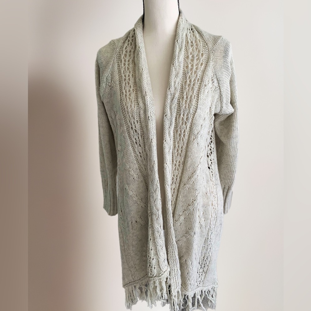 En Crème Crochet Sweater-Size Small